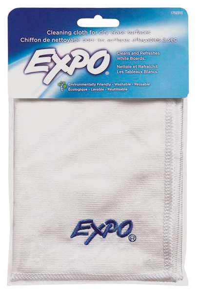 Dry Erase Cloth, Microfiber, White