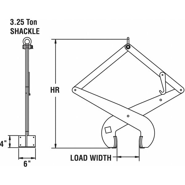 Slab Tong, 1000 Lbs., Load W1