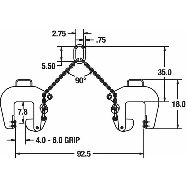 Concrete Manhole Housing Lifter, 10000Lb