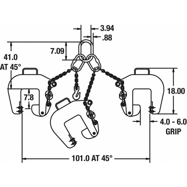 Concrete Manhole Housing Lifter, 15000Lb