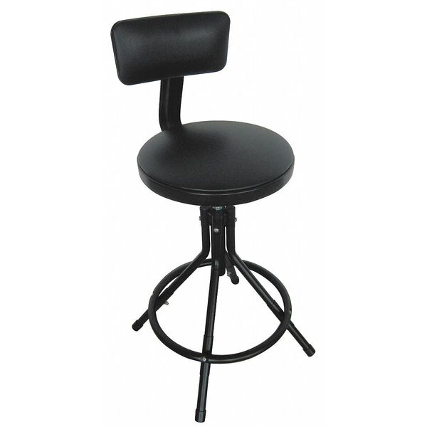 Round Stool with Backrest, Height 24