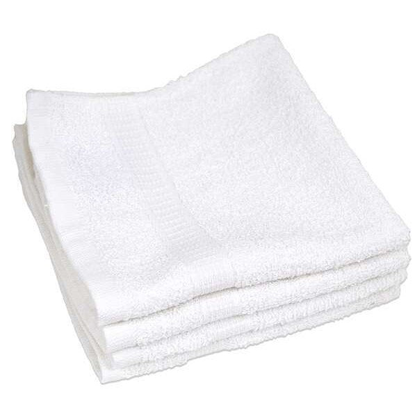 Wash Cloth, 13x13 In, White, PK12