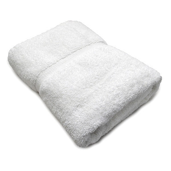 Bath Towel, 27x54 In, White, PK12