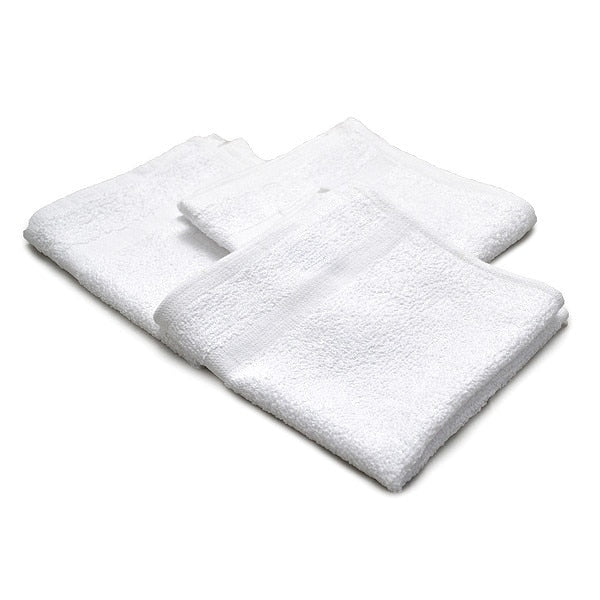 Wash Cloth, 12x12 In, White, PK12