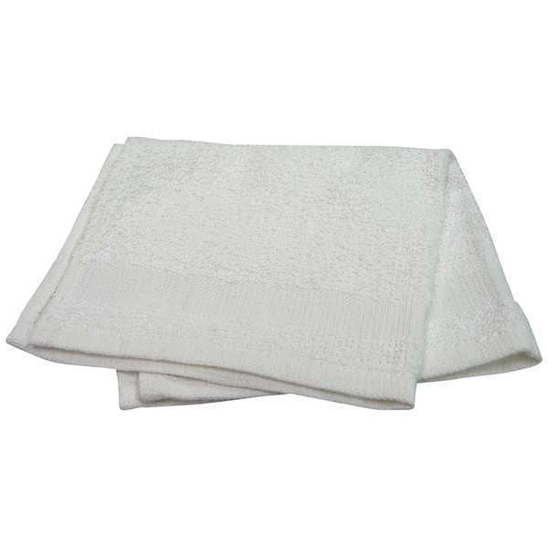 Wash Cloth, 12x12 In, White, PK12