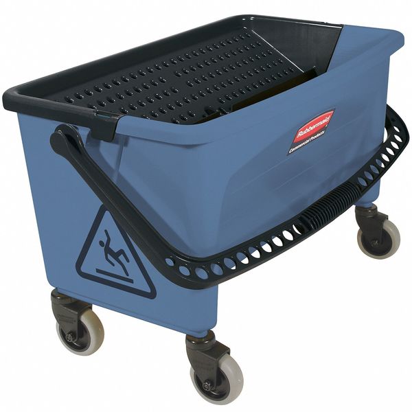7 gal Down Press Mop Bucket and Wringer, Black, Plastic
