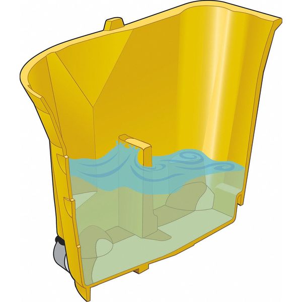 8 3/4 gal WaveBrake Side Press Mop Bucket and Wringer, Blue, Polypropylene