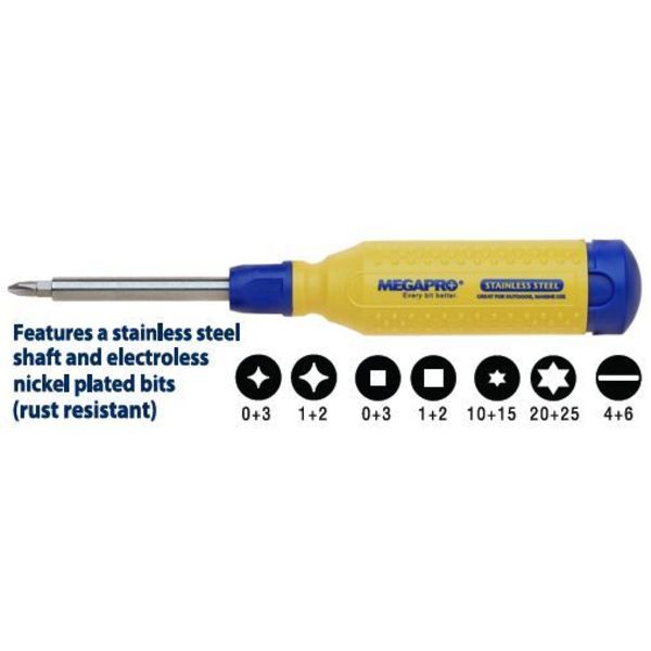 Phillips, Square, Star, Slot Bit 8 1/2 in, Drive Size: 1/4 in , Num. of pieces:8