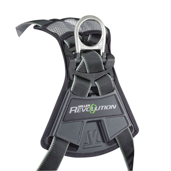 Full Body Harness, Vest Style, L/XL, Polyester, Black