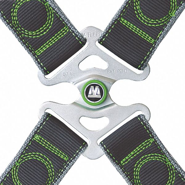 Full Body Harness, Vest Style, L/XL, Polyester, Black