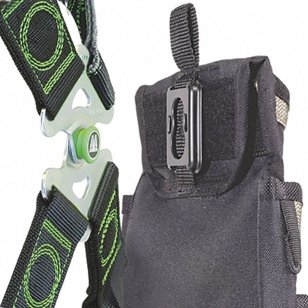 Full Body Harness, Vest Style, L/XL, Polyester, Black