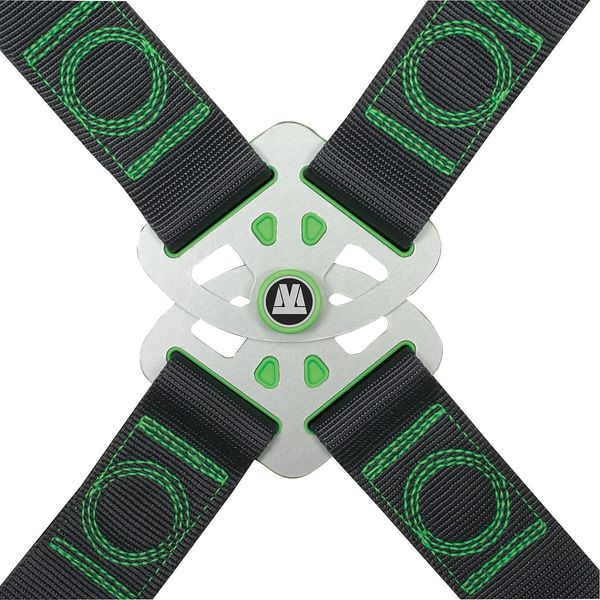 Full Body Harness, Vest Style, L/XL, Polyester, Black