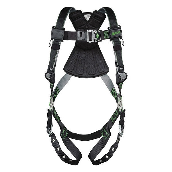 Full Body Harness, Vest Style, L/XL, Polyester, Black