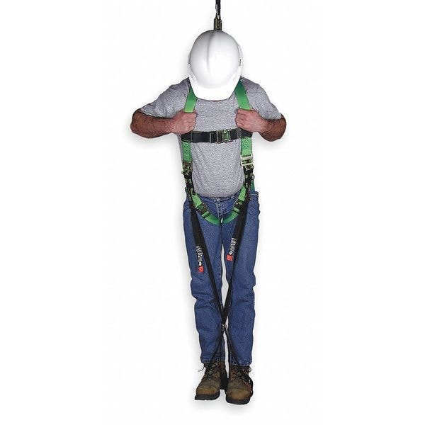 Suspension Trauma Relief Strap, For Gen Purpose Harnesses, 400 lb Capacity, One Size, Black/Orange