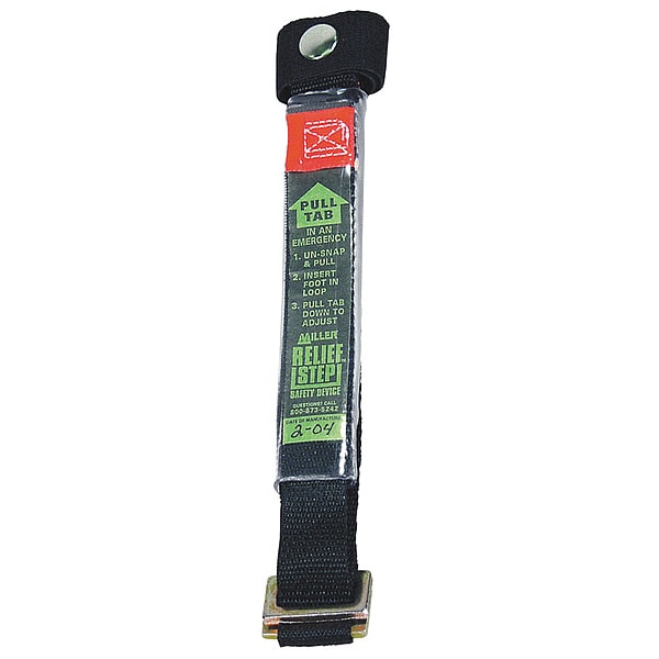 Suspension Trauma Relief Strap, For Gen Purpose Harnesses, 400 lb Capacity, One Size, Black/Orange