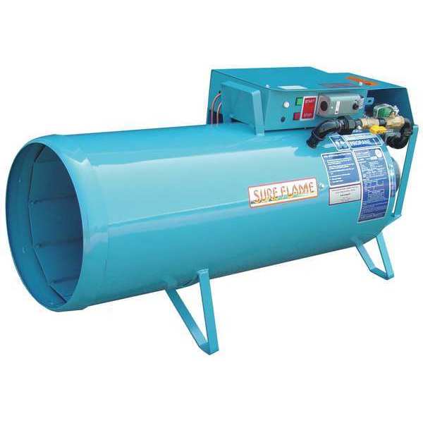 Portable Gas Heater, Vapor Propane, Natural Gas, 400,000 BtuH, 46 in L