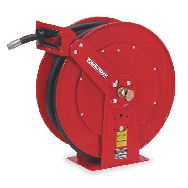 Spring Return Hose Reel, 3/4 in Hose Dia., 50 ft Length, 50 psi