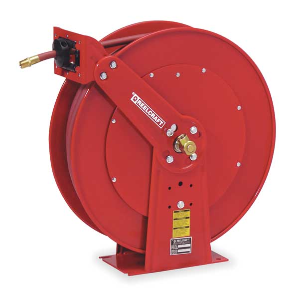 Spring Return Hose Reel, 3/4 in Hose Dia., 75 ft Length, 250 psi