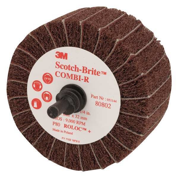 Flap Wheel, Roloc, Interleaf, 2.5x1.25, 80G