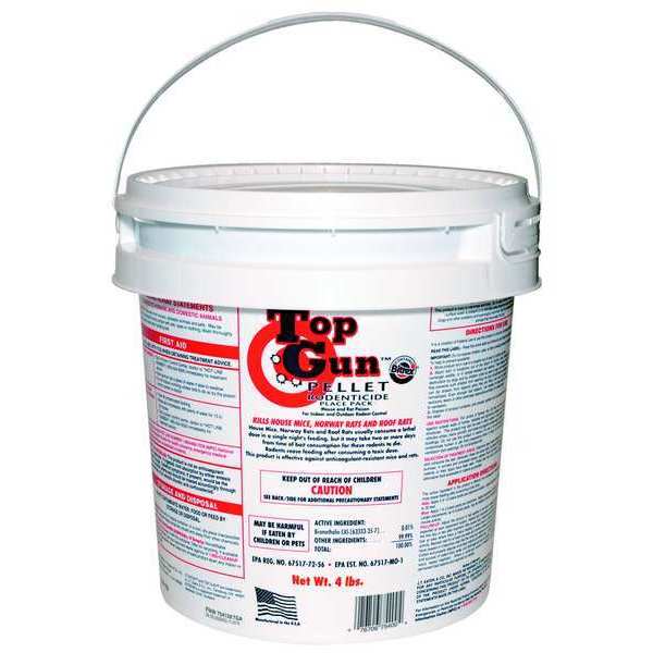 Rodenticide, Green Pellets, 4 lb. Pail