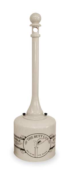 Cigarette Receptacle, 2 gallon, 40 in H, 12 in diameter, Tan