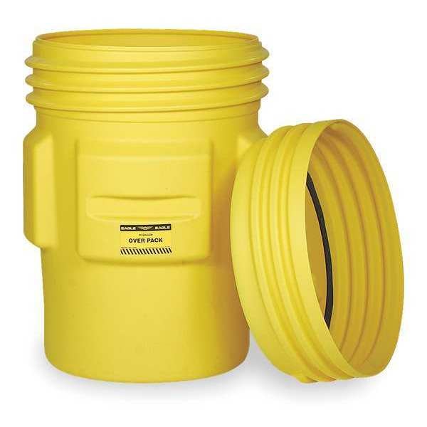 95 Gal. Overpack Drum, Open Head, Yellow