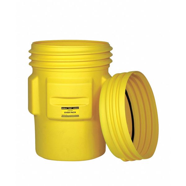 95 Gal. Overpack Drum, Open Head, Yellow