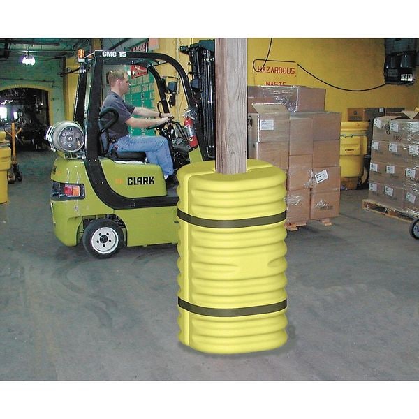 Column Protector, For 10 In Column, Yellow