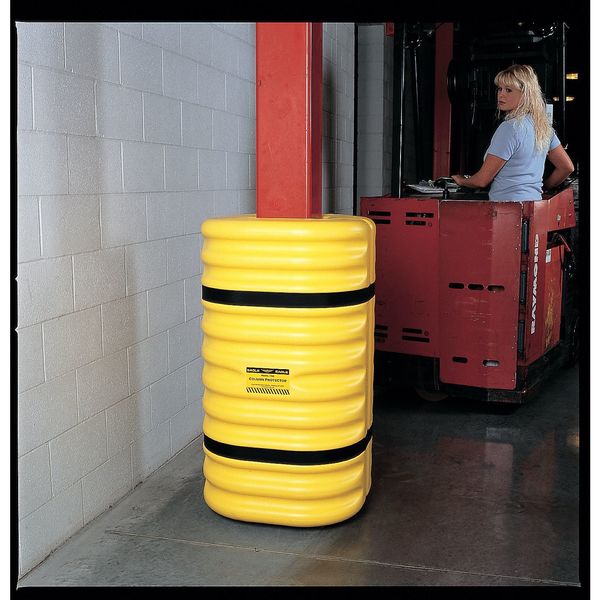 Column Protector, For 12 In Column, Yellow