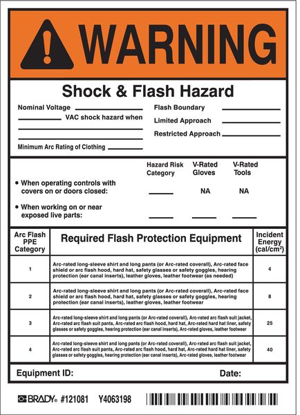 Warning Label, 7 In. H, 5 In. W, PK5