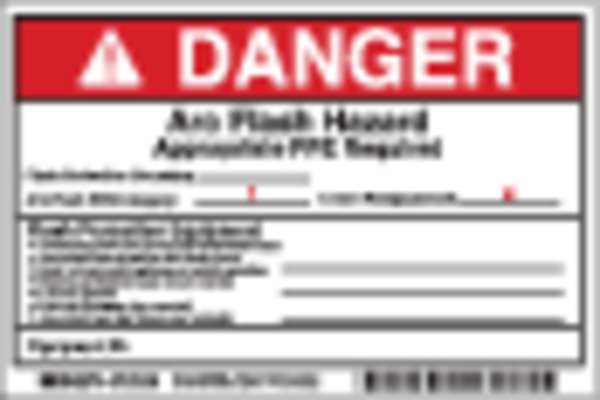 Arc Flash Protection Label, 4 In. H, PK5, 121098