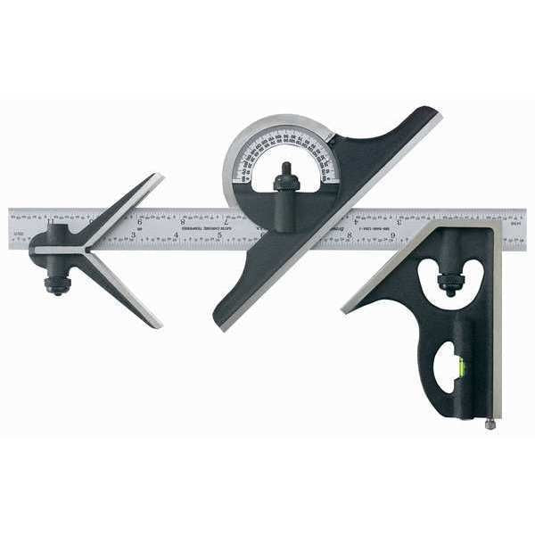 Combination Square Set, 12 In, 4 Pc