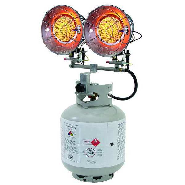 Tank Top Portable Gas Heater, LP, 9000 to 30,000 BtuH, 17 1/4 in Wx