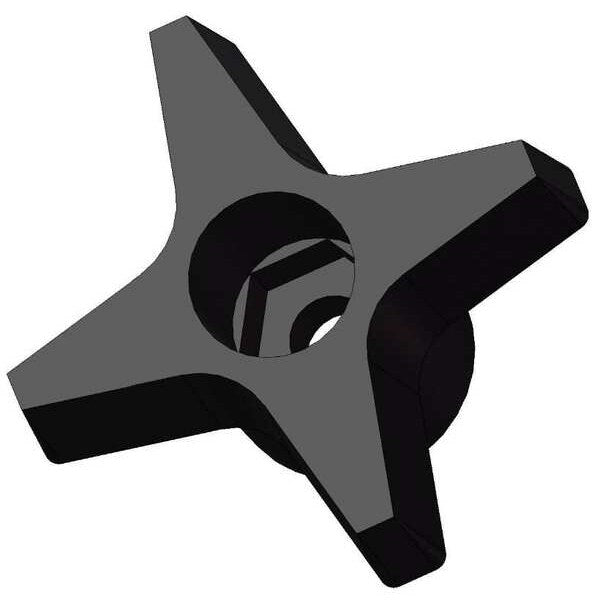 Snap Lock Four Knob, M10 Thread Size, 2-1/2