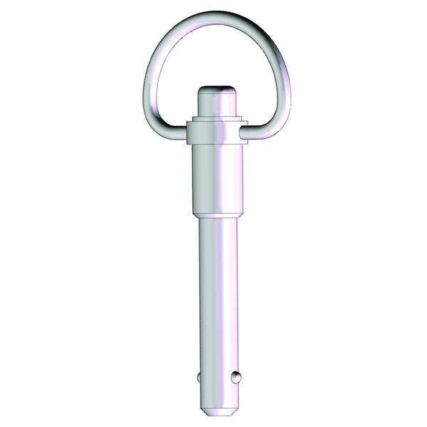 Ring Handle Lock Pin, 2-1/2, 3/8, SS