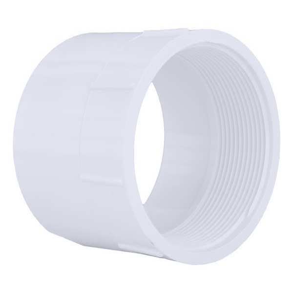 PVC Female Adapter, FNPT X Hub, 4 in Pipe Size