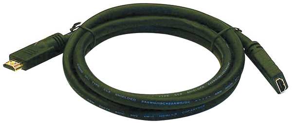 HDMI Extension Cable, Black, 6 ft., 24AWG