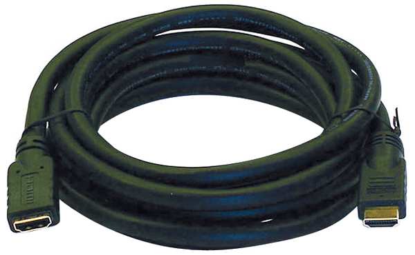 HDMI Extension Cable, Black, 10 ft., 24AWG