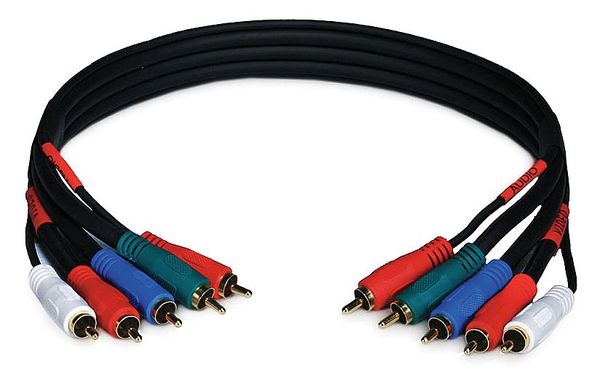 RCA Cable, RG-59/U, 5 RCA, 1.5 ft.