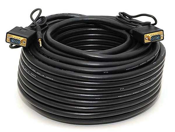 CPU Cord, SVGA/3.5mm Stereo M to M, 100ft