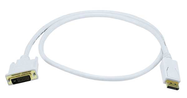 CPU Cord, Display to DVI-D Sgl Male, 3ft