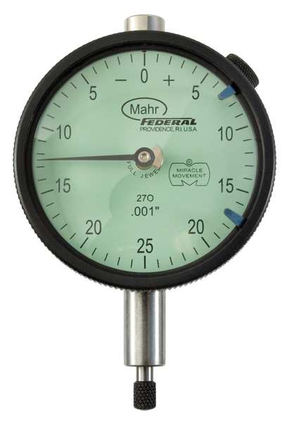 Dial Indicator, 0 to 0.125 In, 0-25-0