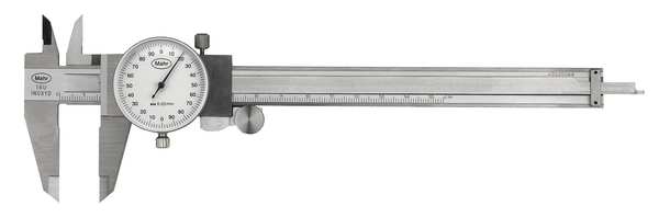 Dial Caliper, 0-150mm, 0.01mm Grad, White