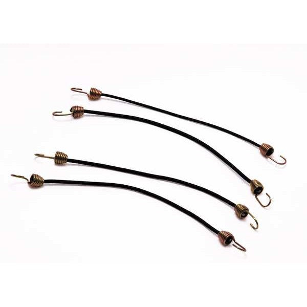 Bungee Cord, Hook, 7 In.L, Rubber, PK4