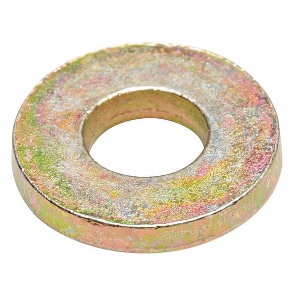 Flat Washer, Fits Bolt Size 1 in , Steel Zinc Yellow Finish, 25 PK