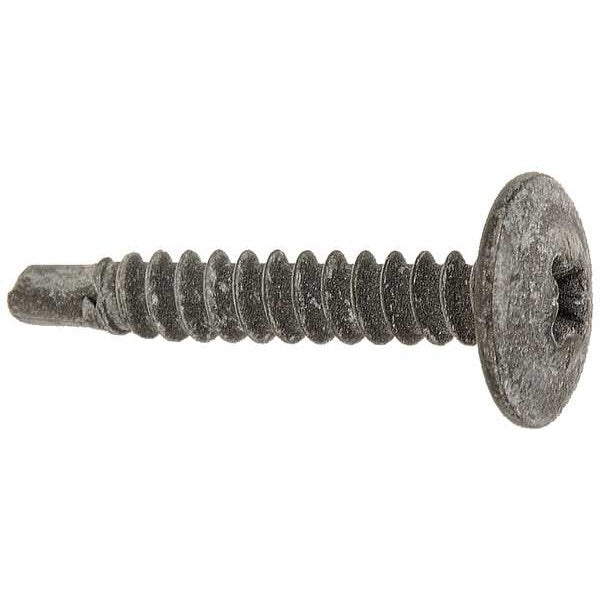 Drywall Screw, #8 x 1 in, Steel, Trim Head Phillips Drive, 100 PK
