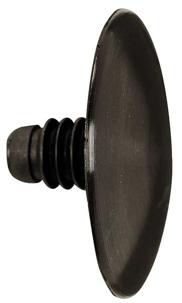 Push-In Rivet, Dome Head, 1/2 in L, Nylon Body, 25 PK