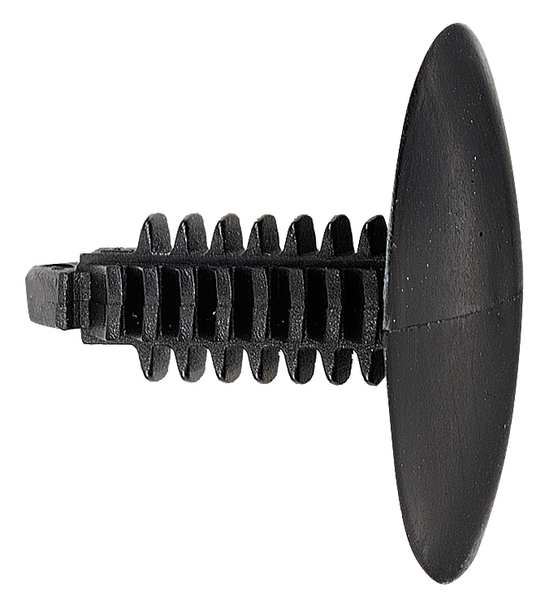Push-In Rivet, Dome Head, 5.1 mm Dia., 11/16 in L, Nylon Body, 100 PK