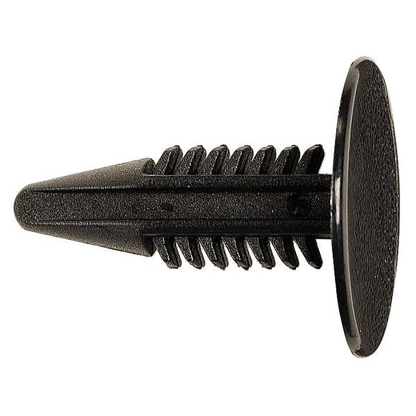 Push-In Rivet, Dome Head, 0.7813 in Dia., 469/500 in L, Plastic Body, 25 PK