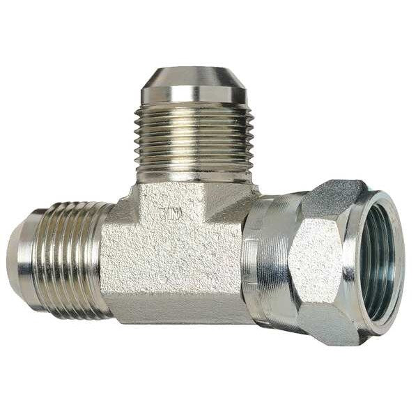 Run Tee, Carbon Steel, 1-1/16-12, JIC, PK2